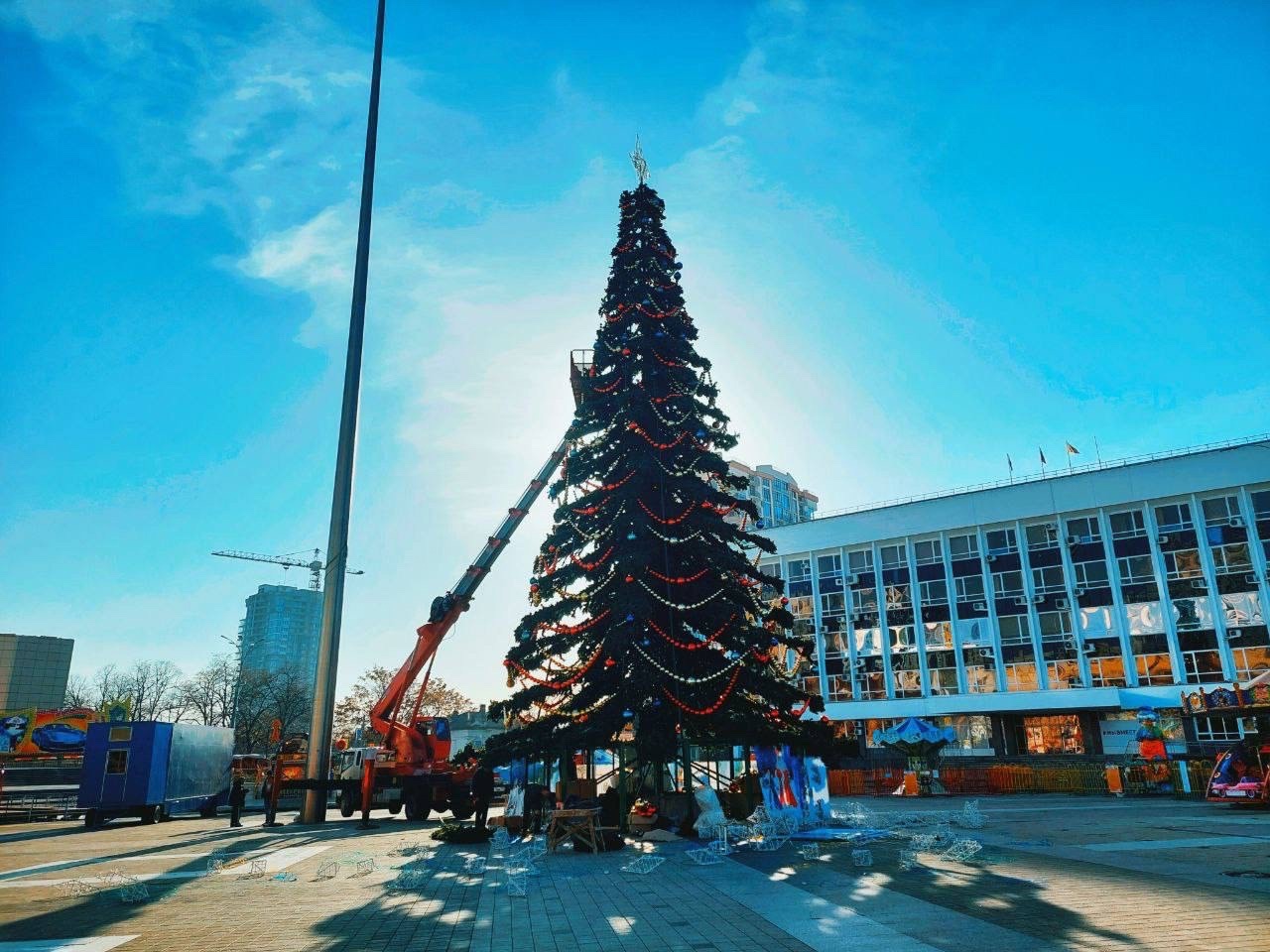 Девять новогодних елей установят в Краснодаре.